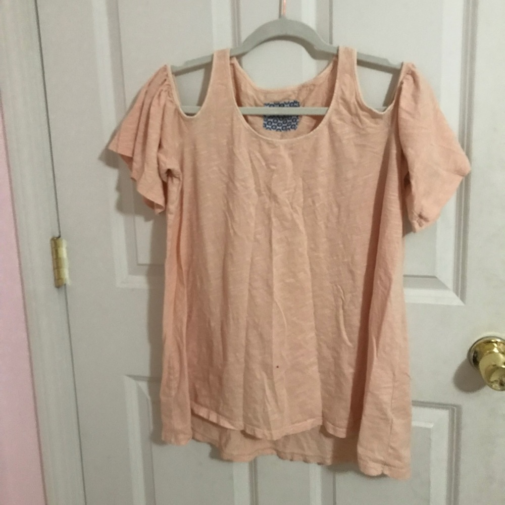 Light pink off the shoulder top